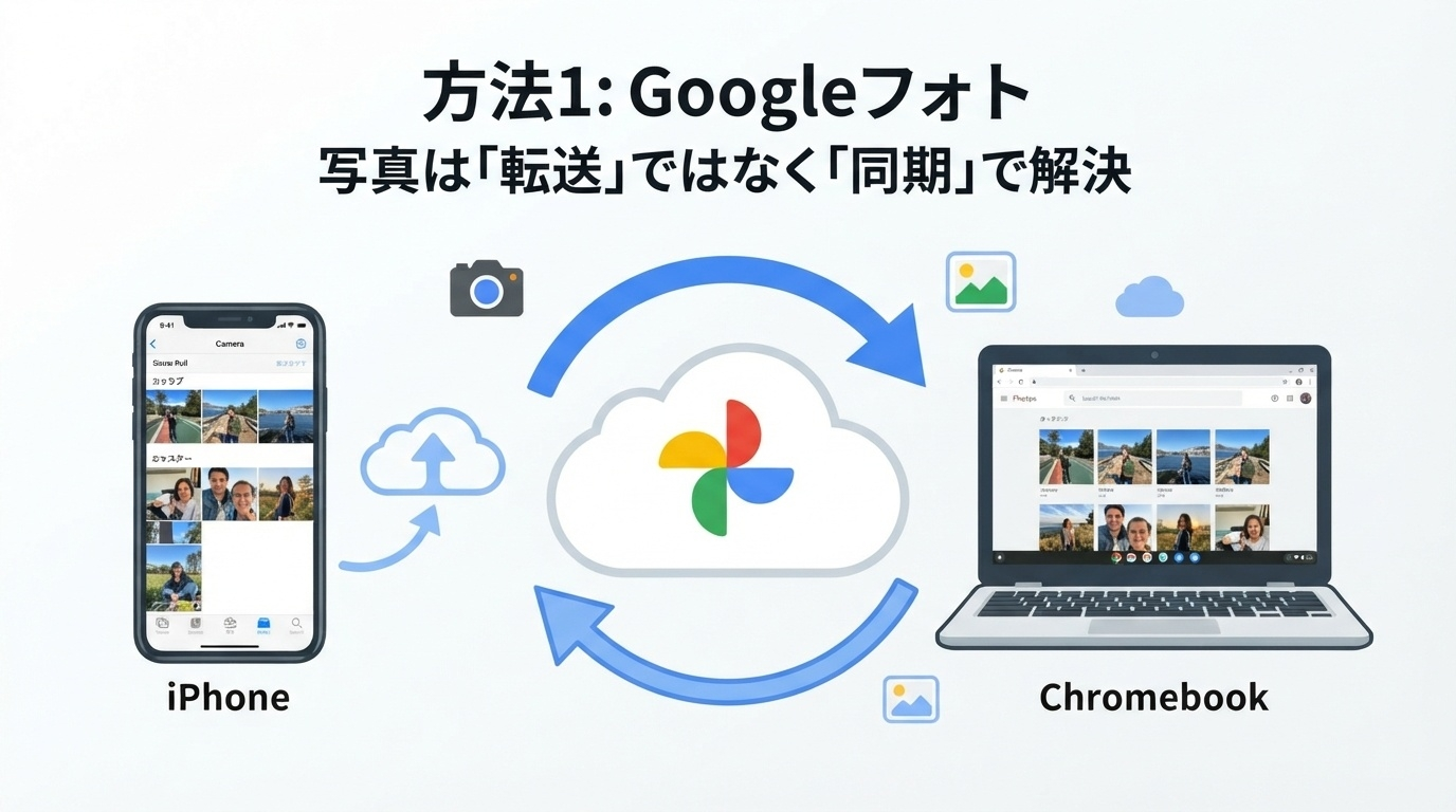 【まとめ】 iPhoneからChromebookにファイルを転送する方法