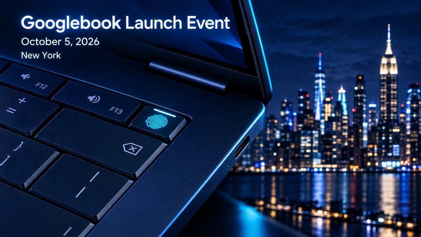 Googlebook Launch Event 2026年10月5日 ニューヨーク開催のイメージ